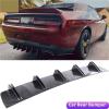 BaoHYeS Carbon Fiber Rear Diffuser Compatible with Challenger, Shark Fin Type Bumper, Splitter, Spoiler, Black Bypass Lip. view 2