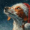 Challenging and Joyful, Festive Jigsaw Game Featuring English Setter in Santa hat Snow 500 Piece Puzzle for Adults and Pet Owners, Holiday Enthusiasts Wall Decor and Family Fun Gift view 1