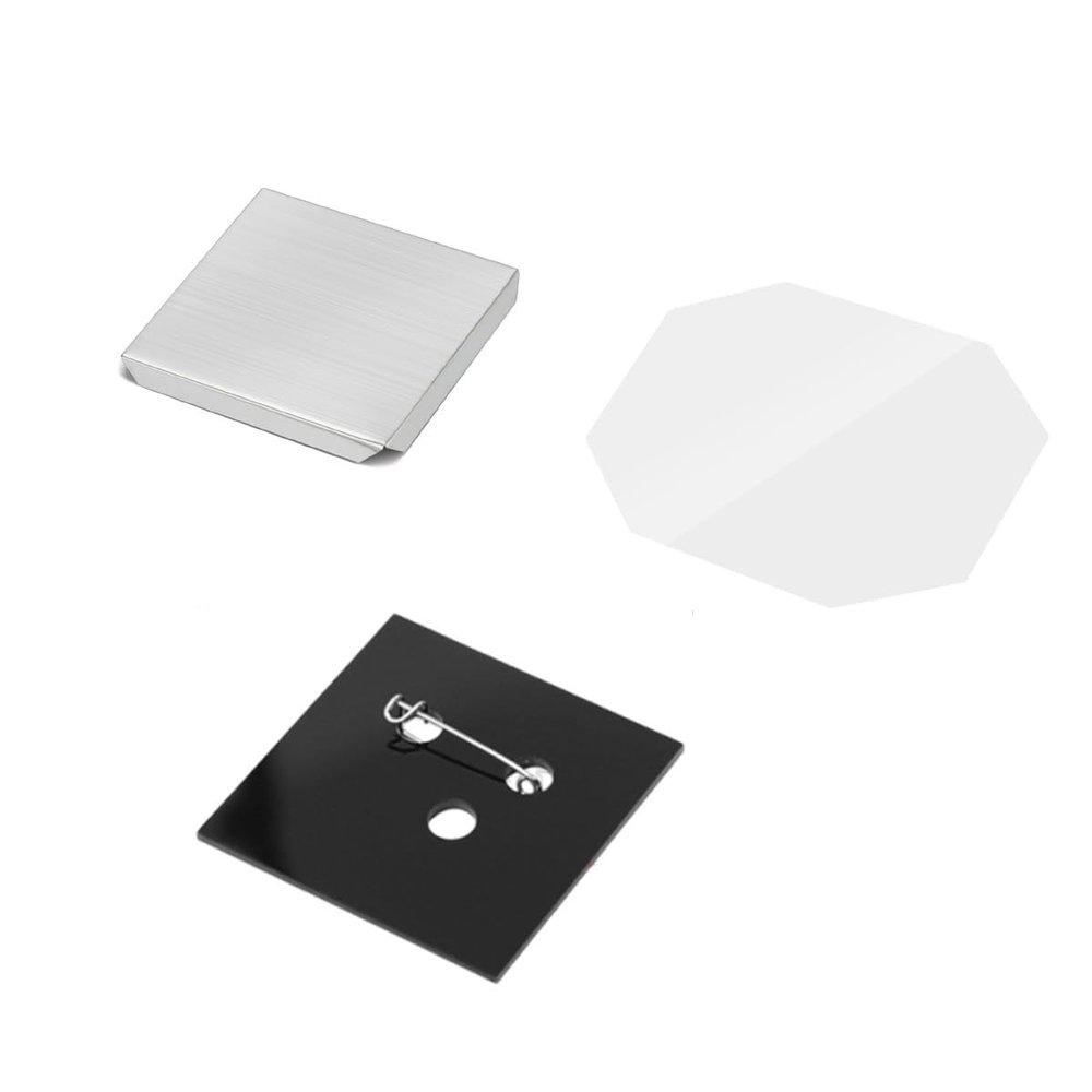Lissontine Craft Your Own Photo Magnets with DIY Magnet Kit, Badge Button Refills and Square Magnetic Supplies Great for Teachers and Gift Makers Pin/2x2in-100set