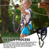 slacklines ziplines Pulley Kit - Steel Pulleys with Six Rollers, Backyard Adventure Equipment | Outdoor Zip Line Pulley System, Easy Install Strong Load Capacity Set for Children, Boys, Girls view 3