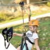 slacklines ziplines Pulley Kit - Steel Pulleys with Six Rollers, Backyard Adventure Equipment | Outdoor Zip Line Pulley System, Easy Install Strong Load Capacity Set for Children, Boys, Girls view 4