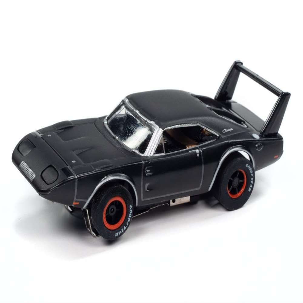 Auto World SC412-4BLK Xtraction 1969 Dodge Daytona (Dark Grey) HO Scale Slot Car