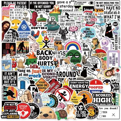 100Pcs Prank Meme Stickers Funny Snarky Meme Stickers Gifts for Vinyl Waterproof Dirty Sticker for Water Bottle Laptop Luggage Skateboard Snowboard for Student Back to School Decoration (Memes)