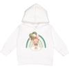 inktastic Cute Bear, Teddy Bear, Green Balloons, Boho Rainbow Toddler Hoodie 5-6 White 468df view 1