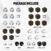 100 PCS MTG Dice Set  Ability Keyword Counters, +1/-1 Life Counter Shield Shaped Dice, D20 Number Dice, Buff Tokens, with 2 Velvet Bags for Storage view 4