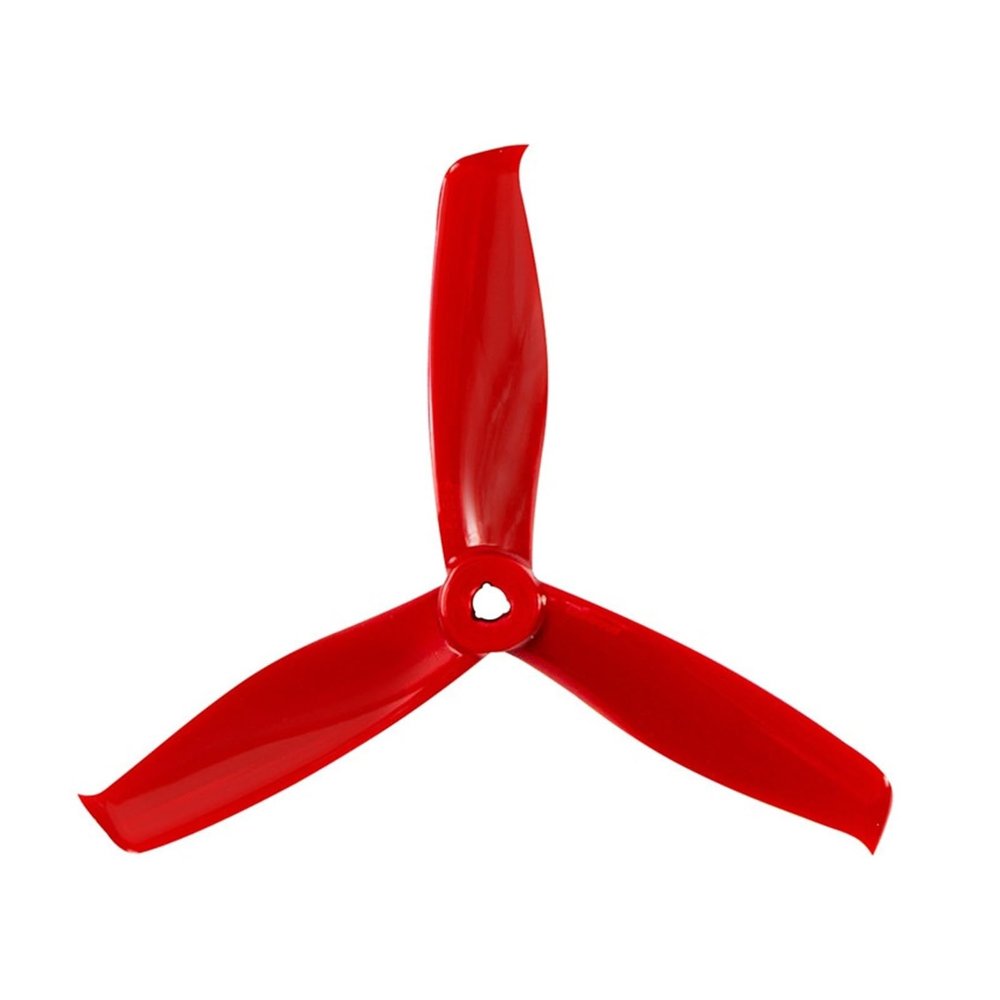 10 Pair Gemfan Hulkie 5055S-3 5 Inch 3 Blade Tri-Blade Propeller Compatible 2205 Brushless Motor, Compatible for 5inch FPV Racing Frame Kit(Red)