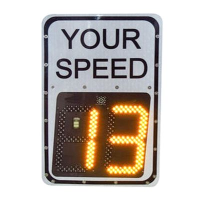 HEQIM LED Radar Feedback Sign Traffic Warning Board Speed Display, Solar Limit