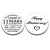 11 Year Anniversary Token Gifts 11th Anniversary Steel Gifts for Him Couples Gift for Grilfriend Stocking Stuffers for Husband Wife Wedding Engament Birthday Gift 132 Months 574 Weeks view 1