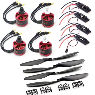 30A Brushless ESC with 3.5mm Connector 2212 920KV CW CCW Brushless Motor 1045 Propeller for F450 F550 S550 F550 Multicopter(4 x Motor Esc props)