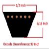 #US Parts Drive Belt for Murray 037X87MA 37X87 37X87MA 40541x99B (97 Inch X 1/2 Inch) V-belt (fantparts#96252212) view 2