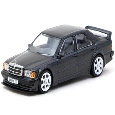 190 E 2.5-16 EVO 1 Blue-Black Metallic Global64 Series 1/64 Diecast Model by Tarmac Works T64G-057-BK