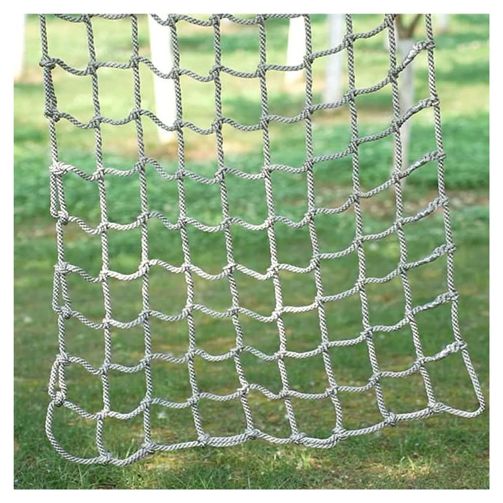Climbing Cargo Net - 3x4m (9.8x13.1ft) Rope Ladder for Gym, Playground & Tree House Training, Indoor/Outdoor Safety Protection Net for Kids & Adults