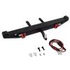 For Traxxas For TRX-4 For Axial For SCX10 90047 90046 1:10 RC Crawler Car Metal Rear Bumper With Light Bumper Parts view 3