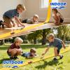 BUMBELIN 16.5Ft Flexible Race Car Track with 4 Cars, Suction Cups, Hooks & Roadblocks, Compatible with 1:64 Scale Toy Cars, Portable DIY Racetrack Gift for Kids Ages 3+ Yellow view 2