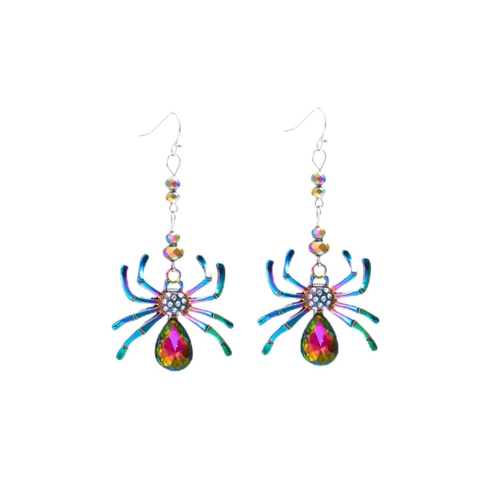 Halloween Earrings, Stylish and Creative Colored Spider Earrings for Halloween