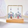 Halloween Earrings, Stylish and Creative Colored Spider Earrings for Halloween view 3