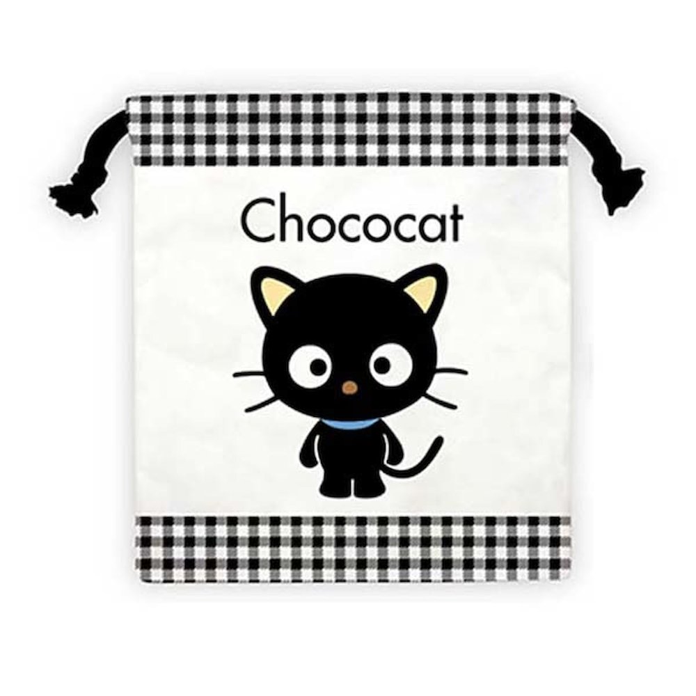K Company Sanrio Characters (Cat Series) Drawstring Bag, Chocolate Cat, SAK-KC-CO H8.1 x W 7.1 inches (205 x 180 mm)