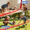 BUMBELIN 16.5Ft Flexible Race Car Track with 4 Cars, Suction Cups, Hooks & Roadblocks, Compatible with 1:64 Scale Toy Cars, Portable DIY Racetrack Gift for Kids Ages 3+ Red view 2