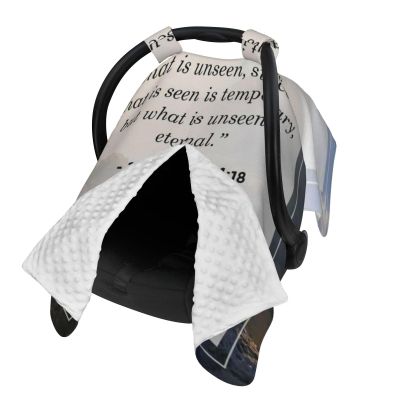 2 Corinthians 4 18 Baby Car Seat Cover & Nursing Cover - Breathable Stretch Fabric Multi-Use for Breastfeeding, Stroller Sunshade, Shopping Cart Cover