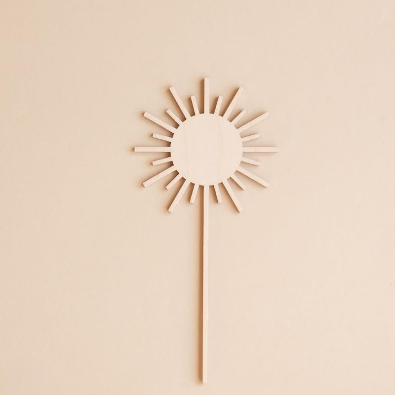 Sun Cake Topper,wooden Sun Toppers, Sun Centerpiece Sticks for Photo Booth Props You Are My Sunshine Birthday Party Supplies Baby Shower Birthday Party Dcor