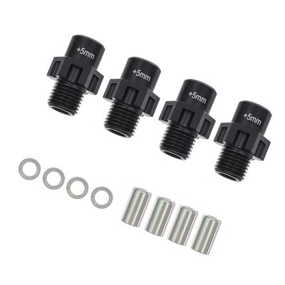 for 7075 Aluminum Alloy 17mm Wheel Hubs +5mm Widening for Tra-xxas 1/8 JA-to 4X4 VXL 9086& Precision Fit(Black)