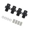 for 7075 Aluminum Alloy 17mm Wheel Hubs +5mm Widening for Tra-xxas 1/8 JA-to 4X4 VXL 9086& Precision Fit(Black) view 1