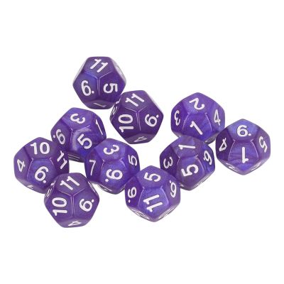 40pcs Polyhedral Dice Set, 12 Sided Clear Number Teaching Dice Water Proof Board Games Rolling Tool for Role Playing Games (Purple)