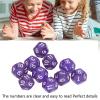 40pcs Polyhedral Dice Set, 12 Sided Clear Number Teaching Dice Water Proof Board Games Rolling Tool for Role Playing Games (Purple) view 3