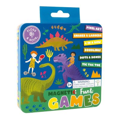 Floss and Rock Dino Magnetic Games Tin