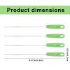 4pcs Straw Cleaner Brushes, Ergonomic Handle Straw Cleaning Tool Set for Extra Long Reusable Straws Small Baby Bottles Tubes Water Bottle Pipe Traw Brush (Green)  view 2