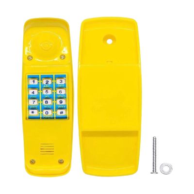 KiBcsLic Playground Swing Set Telephone Outdoor Equipment Pretend Play Treehouse for Educational Gift, Yellow