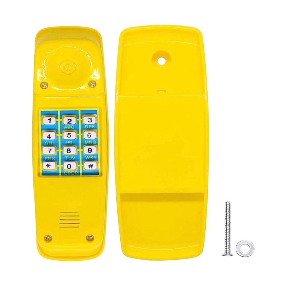 KiBcsLic Playground Swing Set Telephone Outdoor Equipment Pretend Play Treehouse for Educational Gift, Yellow