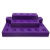 Tiered Marbles Display Holds 18 Marbles 5/8" to .72"- Sphere Display Great for Shelves (Purple) view 1