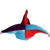 Alvivi Kids Jester Hat with Safety Bells Soft Multicolor Clown Hat Carnival Party Birthday Events Costume Parades Blue 3-Peak One Size view 2