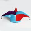 Alvivi Kids Jester Hat with Safety Bells Soft Multicolor Clown Hat Carnival Party Birthday Events Costume Parades Blue 3-Peak One Size view 3
