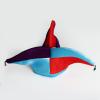 Alvivi Kids Jester Hat with Safety Bells Soft Multicolor Clown Hat Carnival Party Birthday Events Costume Parades Blue 3-Peak One Size view 4