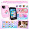 Dylanto Kids Phone,3.5'' Touchscreen Phone for Kids Learning Play Toys for 3-9 Years Old Girls with Dual Camera,Video Players,Game,Christmas Birthday Gifts for Girl Age 3 4 5 6 7 8 9 (Pink) view 2