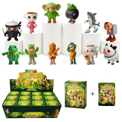 Abscalar Italian Brainrot Figures Blind Box with Cards,Brainrot Mystery Box,Tralalero Tralala,Tung Tung Tung Sahur, (12Pcs)