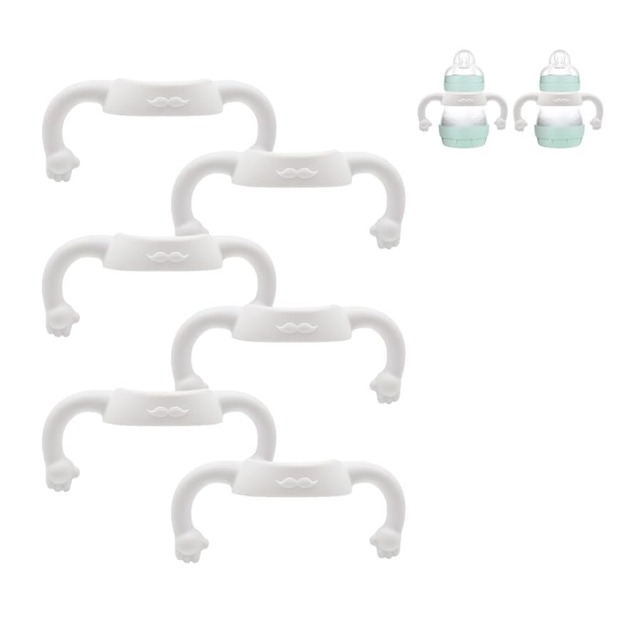 6 Pack Baby Bottle Handles Compatible with Mam Bottle, Bottle Holder for Baby