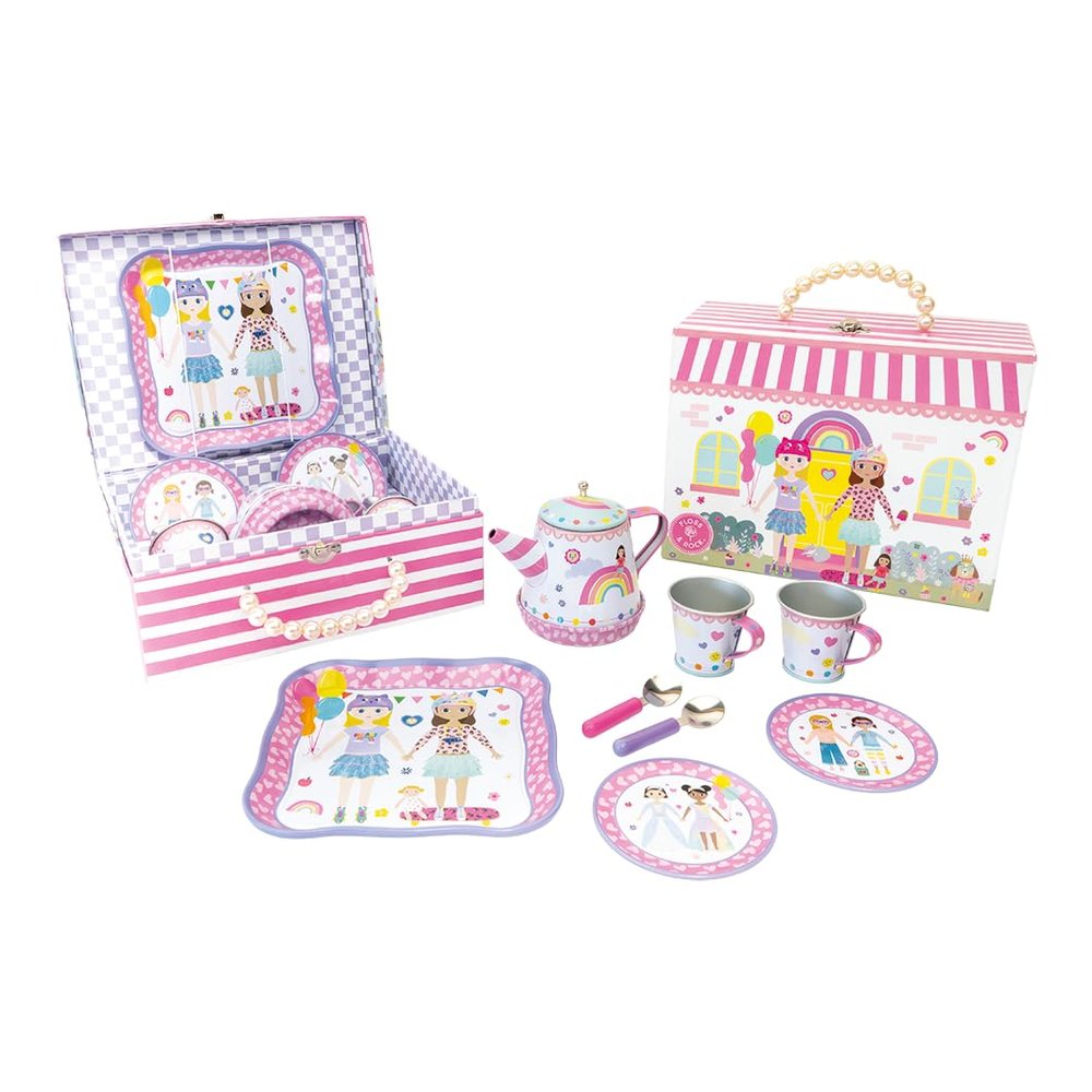 Floss and Rock Dolls House Musical Tea Set, 9 Pieces, 9.05-inch Length