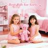 13.7 Inches Teddy Bear Stuffed Animal, Teddy Bear Valentines for Kids, Pink Cute Small Plush Toy for Baby, Valentine's Day Gift for Girls Toddlers, Very Cozy, Plush & Perfect for Companionship. view 3