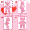13.7 Inches Teddy Bear Stuffed Animal, Teddy Bear Valentines for Kids, Pink Cute Small Plush Toy for Baby, Valentine's Day Gift for Girls Toddlers, Very Cozy, Plush & Perfect for Companionship. view 4