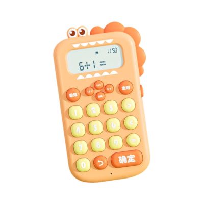 DYNWAVE Dinosaur Shaped Calculator Handheld Intelligent Learning Calculator for Students Children Kids Gifts, Orange