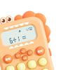 DYNWAVE Dinosaur Shaped Calculator Handheld Intelligent Learning Calculator for Students Children Kids Gifts, Orange view 2