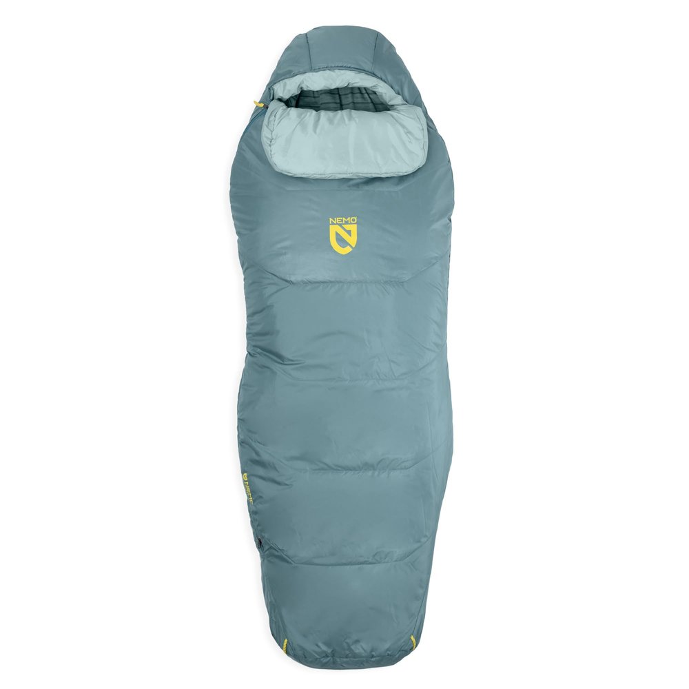 NEMO Equipment Tempo | Men's and Women's 20 & 35 Degree Synthetic Sleeping Bags - Arctic/Aquifer - Women's 20F/Regular