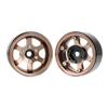 AMZSTAR 4pcs 1.55inch Beadlock Alloy 6-Spoke Aluminum Wheels Rims Hubs 1/10 RC Crawler Rims Fit for Axial 90069 Tamiya D90 TF2 LC70 LC80 MN98 (Black Gold) view 4