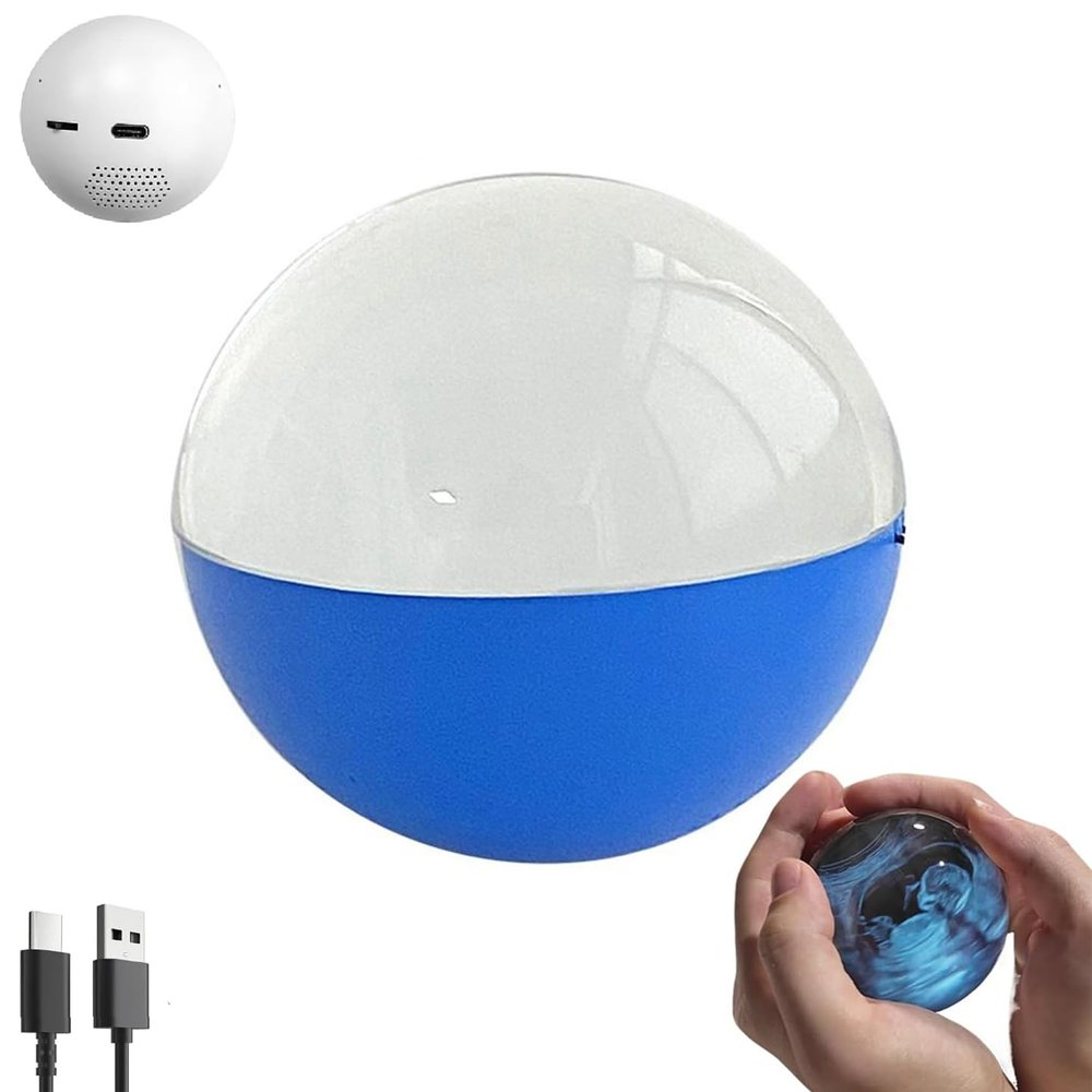 2.7" Crystal Ball Video Player,Personalized Digital Display Sphere with Custom Uploadable Videos & Photos,Customized Light-Up Sphere Gift for Anniversary, Birthday,Wedding