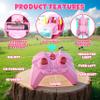 Funwee RC Farm Tractor Toy w/Light & Music, Kid Truck Toy w/Front Loader & Farm Animal, 2.4GHz RC Tractor Trailer Car Vehicle Toy for Boy Girl Age 3 4 5 6 7+ Year Old Christmas Birthday Gift (Pink) view 2