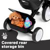 Bobike Toddler Tricycle for Ages 2-5 Years, Tricycle with 2 LED Light Wheels, Toddler Bike with 3-Position Seat and Rear Basket, Kids Bike Gift for Boys & Girl (Black) view 2