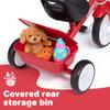 Bobike Toddler Tricycle for Ages 2-5 Years, Tricycle with 2 LED Light Wheels, Toddler Bike with 3-Position Seat and Rear Basket, Kids Bike Gift for Boys & Girl (Red) view 2